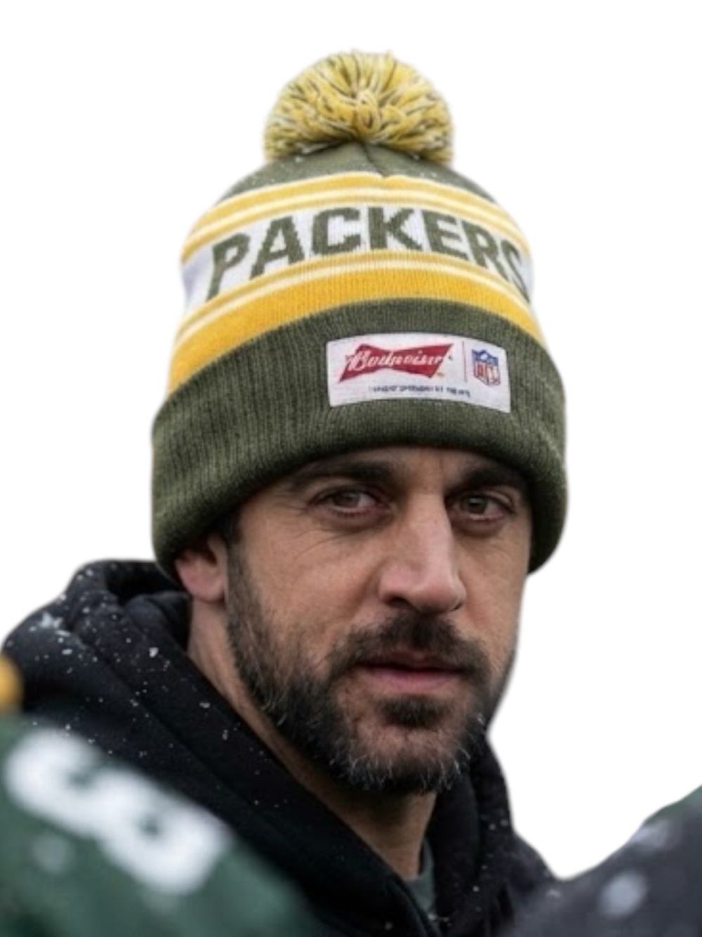 GREEN BAY PACKERS Budweiser Pom Pom Knit Hat Toque Green Yellow OS Vintage
